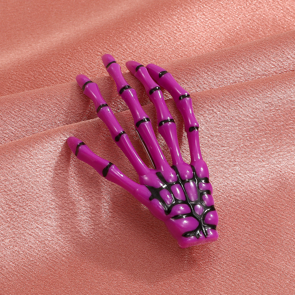 Wholesale Gothic Skeleton Hand Bone Acrylic Hair Clips